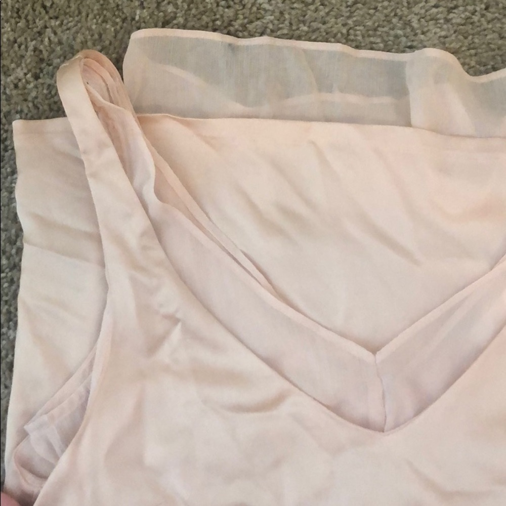 Pale Pink/Nude double layered silky-ish tank